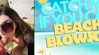 Teacher Scarlet loves to suck dicks at the beach