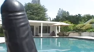 Ebony Babe Fucked in Pool