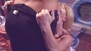 Two goregous blonde babes having lesbo fun