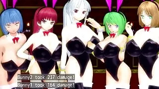 Girl Beats Hero 3 0,05 Bunny Girls