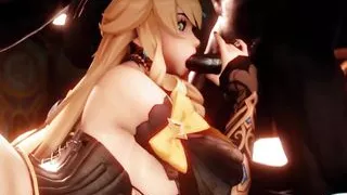 Fontaine Girls Set Compilation - 3D Animated Genshin Impact Furina Clorinde Arlecchino Lyney LynetteSex from behind dildo cum