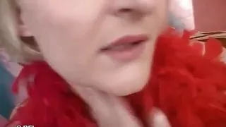 POV close-up video of nasty French blonde