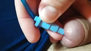 Managing to Fill the Condom with the Boy's Cum.