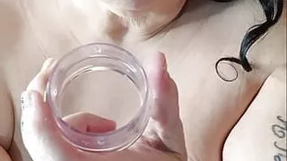 Squirting in a Cup Now Slurp That Pussy Slop up