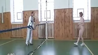 Old teacher young college girl