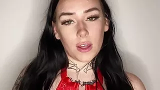 Busty British teen with dominates you with dirty talk