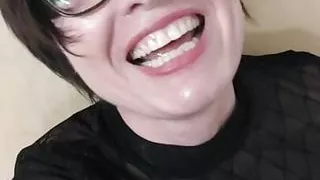 Squirting in sexy dress