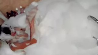 Kirito Cosplayer Enjoying Bubble Bath