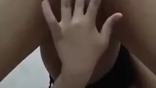 Beautiful Girl Masturbates While Bending Over Using a Marker