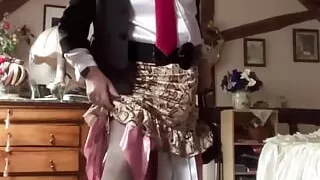 In outfit with a little python skirt for a night out