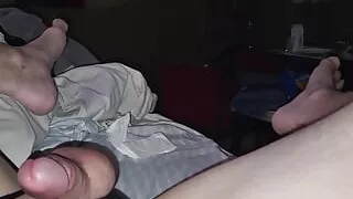 Stroking my little hard clitty