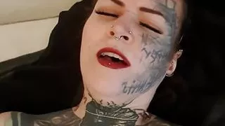 Face of Orgasm with Lipstick on