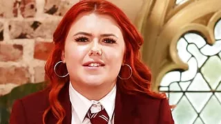 British Redhead Schoolgirl Tells You How To Wank And Cum For Her