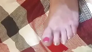 Mothers Best Friend Teaches Me How to Paint Toe Nails While She Smokes