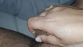 Step mom help step son with his low erection with a handjob