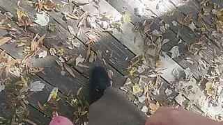 Enjoying the park solo.