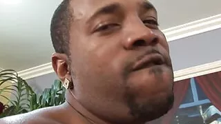 Ebony hottie deep fucked by a fat cock