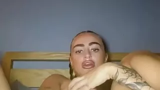 Goth Scottish Slut Fingers Herself Until She Cums