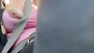 Sexy car Ride with Artemisia Love Big tits flashing