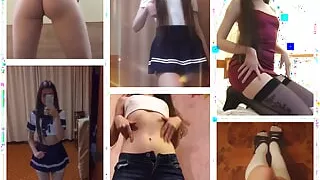 SFW TikTok Compilation: Brunette Dancing Trendy Tiktok Trends, Short Skirt, White Stockings, Thong, Leggings, Sexy Dancing