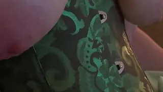 Milf wife in a corset gets her wet pussy fucked