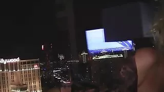 Busty blonde MILF fucks her pink pussy with dildo