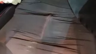 crossdresser jerked in transparent skirt and piss off