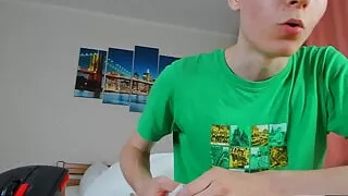 Excited Twink Evgeny Cum 3 Times This Day!