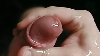 Straight mature daddy squirting in super slow motion.