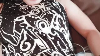 Real Beautiful girl in Sexy Floral Dress