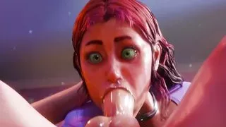 Starfire Learns About Sex and Gets Creampied For The First Time