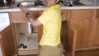 Indian Fucking Plumber Fixing All Holes with Big Screw Driver