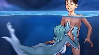 Summertime Saga - Cookie Jar - All Sex Scenes Only - Aqua #1 Part 43