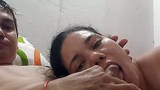 Sucking lying on a delicious cock