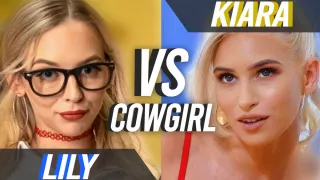 Cowgirl Showdown Kiara Cole vs Lily Larimar - ThirdBase