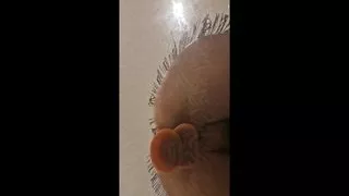 She Masturbates on a Glass Table. Cock with Camera Behind Glass.