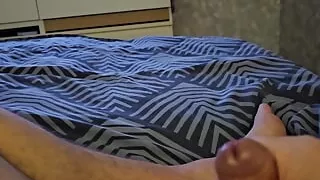 Lying on the Sofa and Playing with My Cock