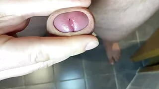 Extreme closeup cumshot