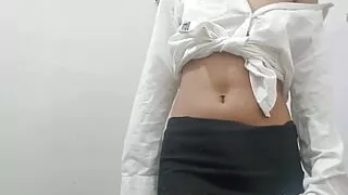 Skinny Latina Solo Riding On Huge And Moaning