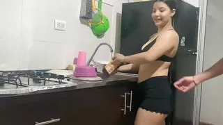 I share room with my hot latina stepsister and have hot sex with her