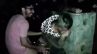 MILF slut camera sucks my dick in the street and we get caught by the police.