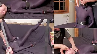 Fetish-Model Deepthroated with Dildo from her DOM