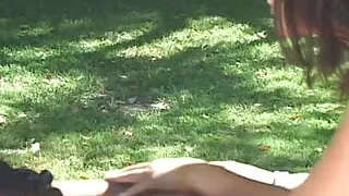 Nasty Lesbo sluts fisting and licking each other outdoors