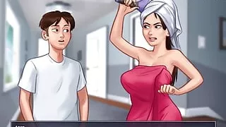 Summertime Saga - Anon Watched His Step-sister Nude Body While She Take Bath and Other Nude Girls