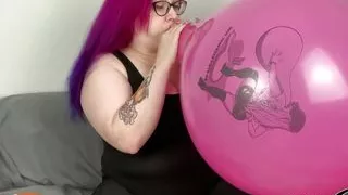 Deutsche Gothic-BBW Abby Strange, looner fetish: blow to pop