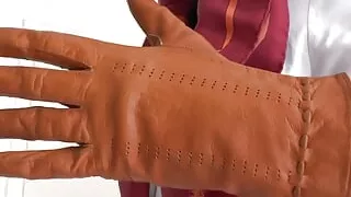 Sniffing Leather Gloves and Masturbating Lady Victoria Valente POV JOI Clip