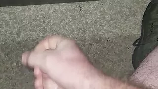 Morning masturbating routine before work.