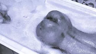 Petite beautiful femdom sissy gets ready for hot fucking with daddy by washing her anus.