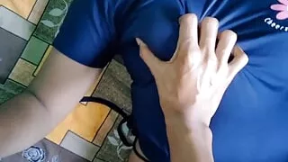 Desi Cute Girl Mili Give Step cousin Brother Oil massage and Fucked Hardly