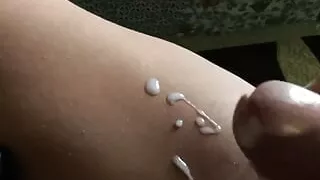 Shooting a Big Creamy Load on My Thigh